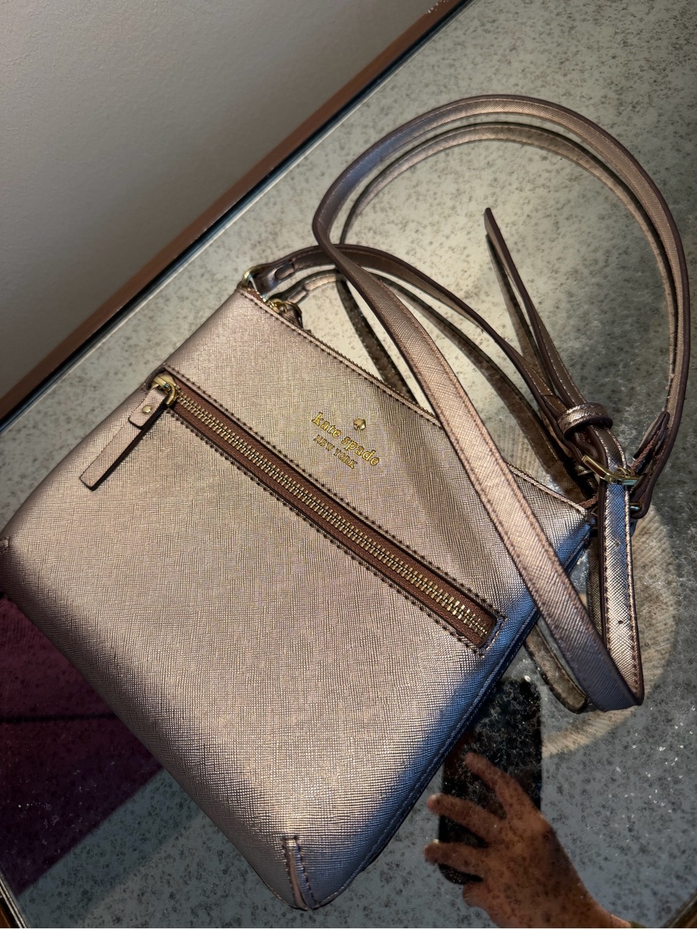 Kate Spade New York - Cedar Street Tenley Metallic Gold crossbody - Picture 7 of 7